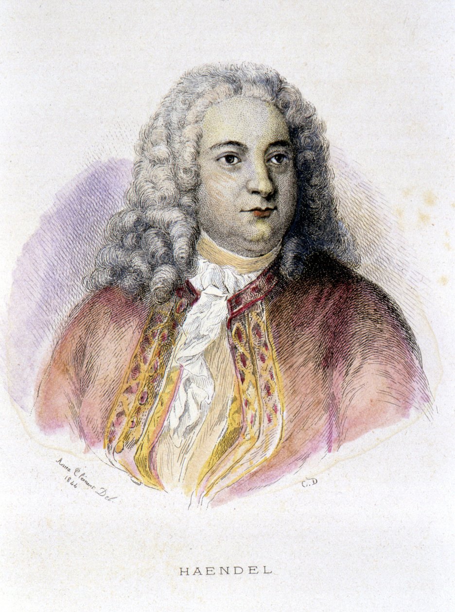 Portræt af George Frederick Handel (Georg Friedrich Handel af Unknown artist