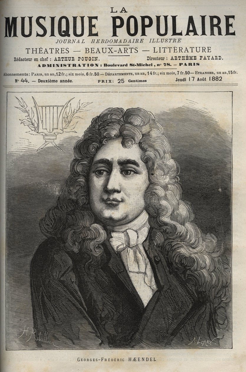 Portræt af George Frederick Handel (Georg Friedrich Handel af Unknown artist