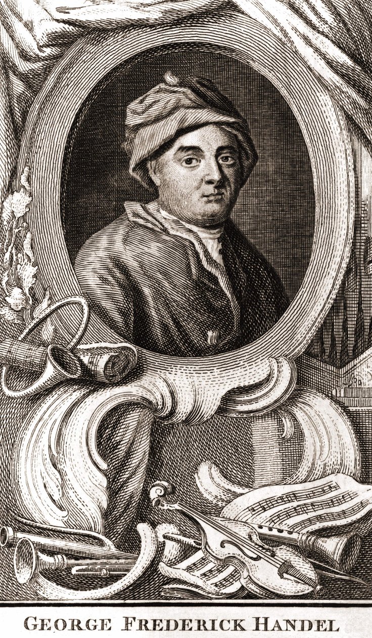 Portræt af George Frederick Handel (Georg Friedrich Handel af Unknown artist