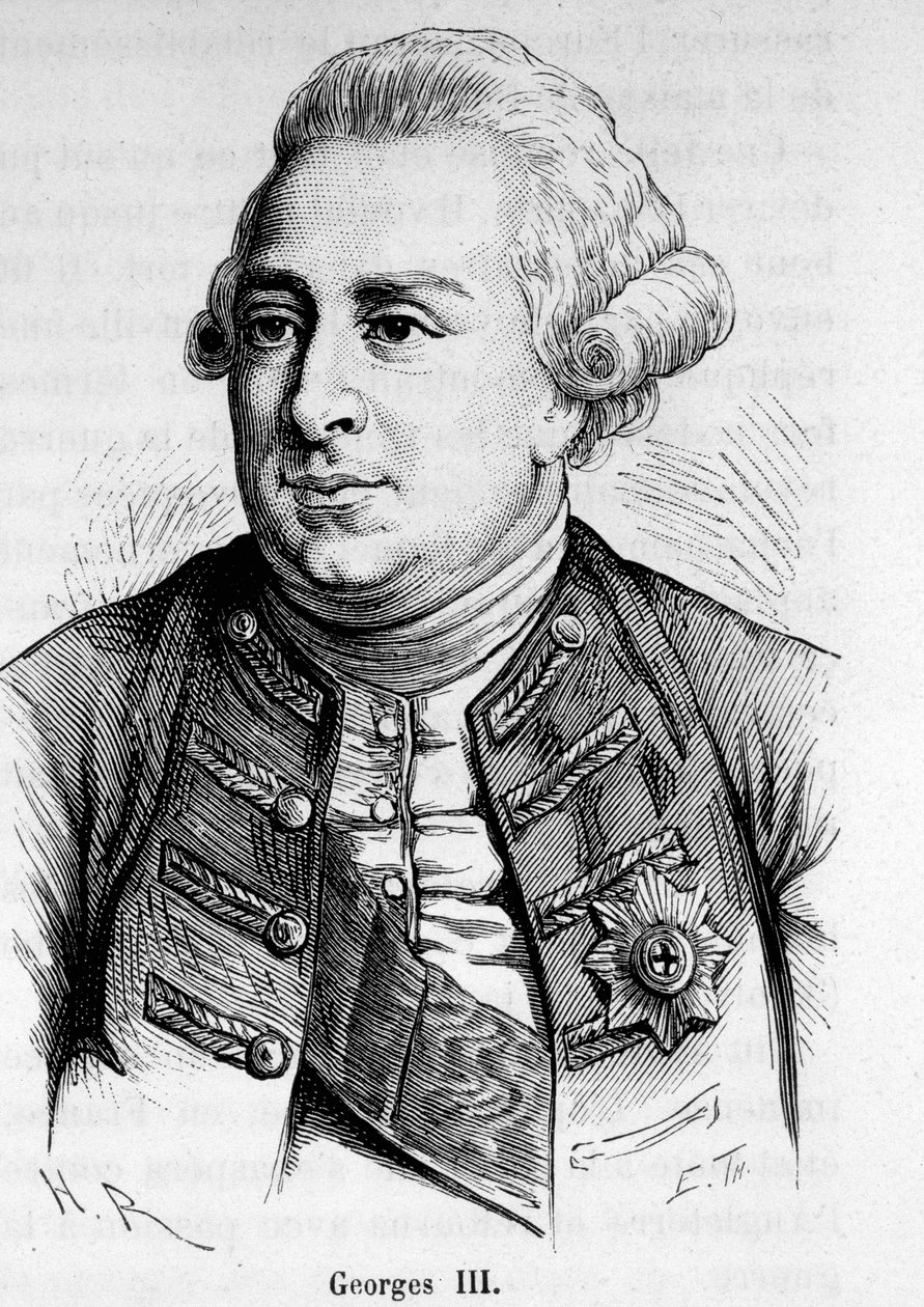 Portræt af George III (1738-1820), konge af Storbritannien og Irland (1760-1820). af Unknown artist
