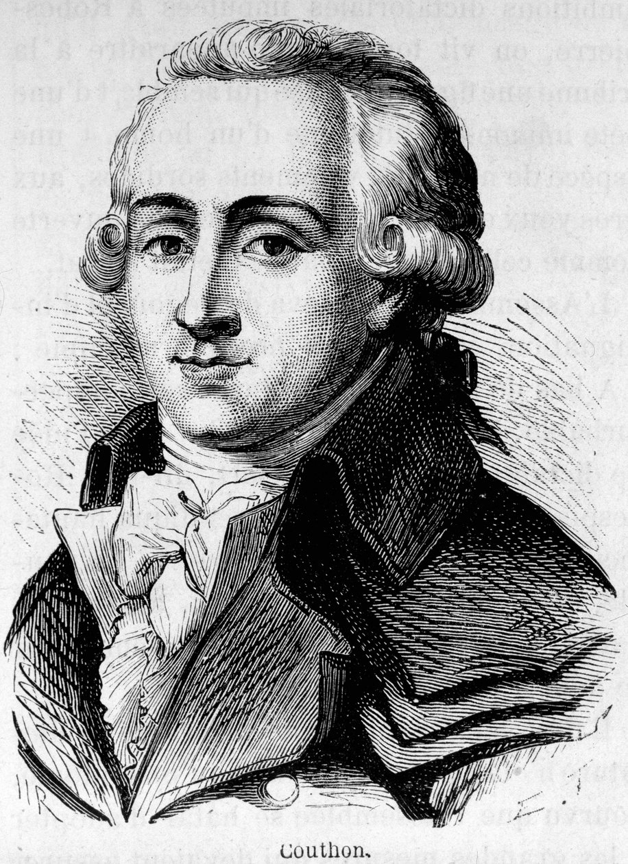 Portræt af Georges Couthon (1755-1794), fransk politiker. af Unknown artist