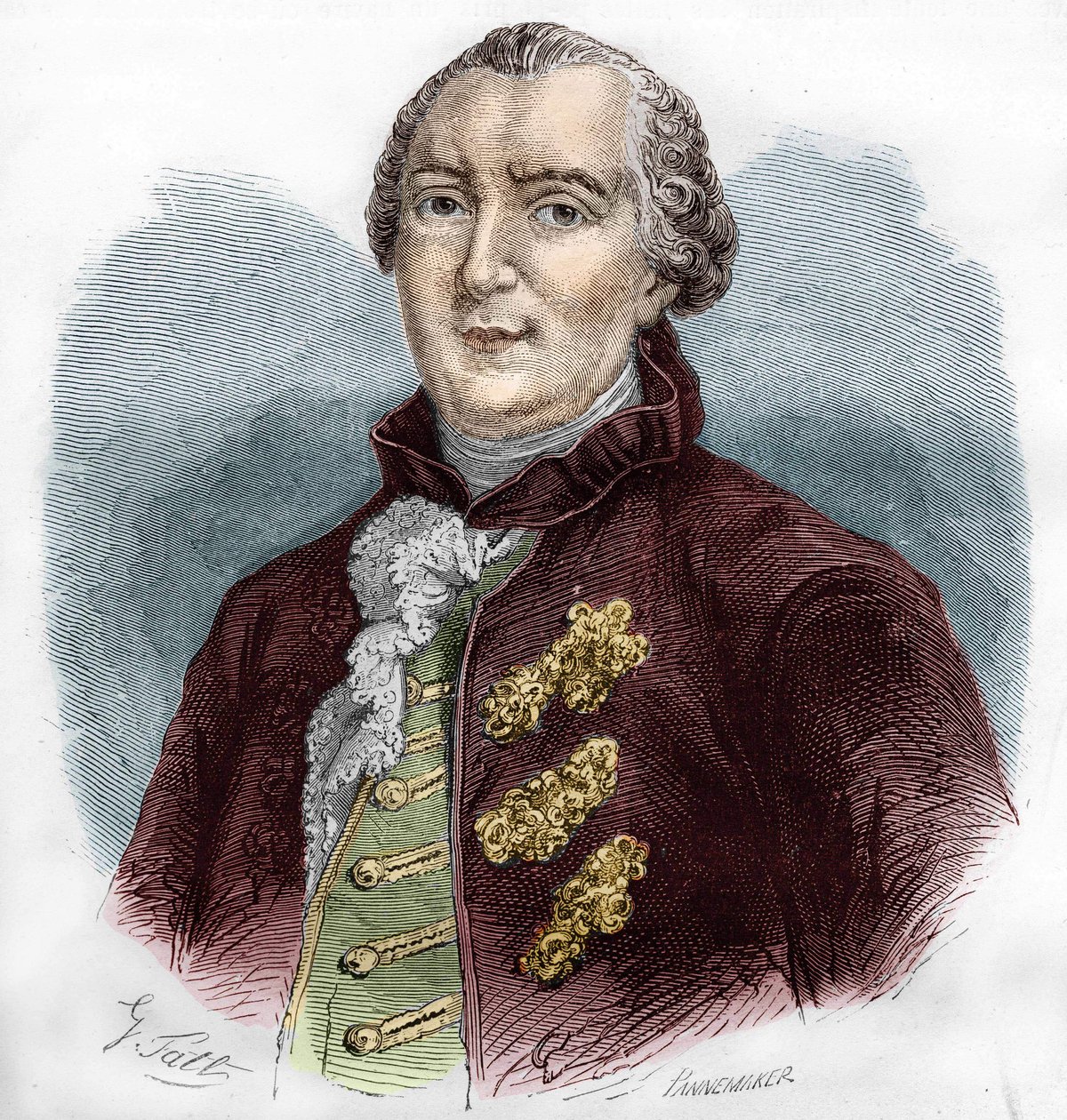 Portræt af Georges Louis Buffon (1707-1788), fransk naturforsker og forfatter. af Unknown artist