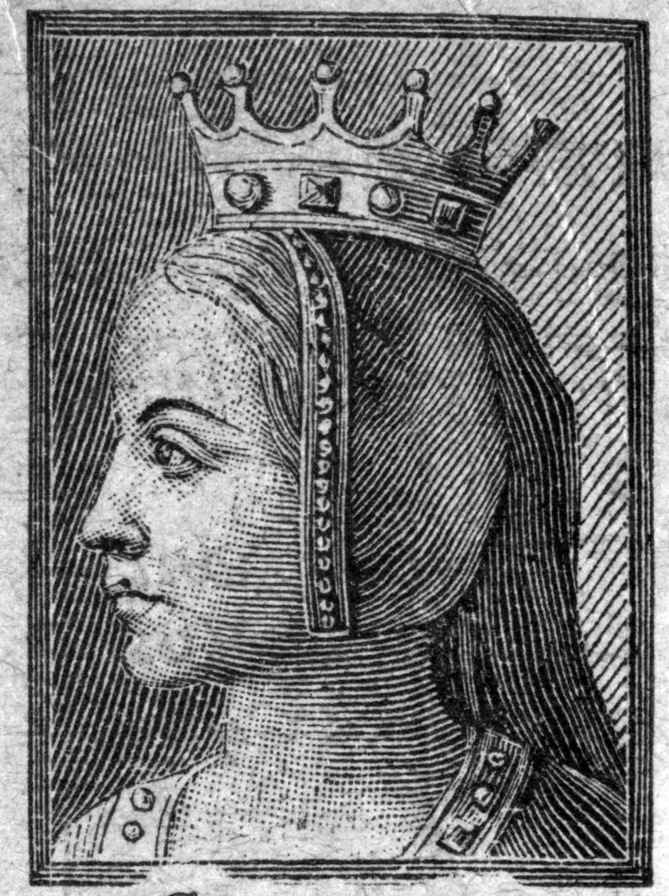 Portræt af Gerberge af Sachsen (ca. 913-968 eller 969), dronning af Frankrig, hustru til Ludvig IV af Outremer. af Unknown artist