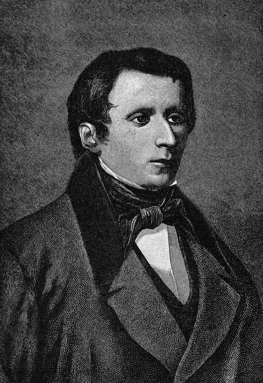 Portræt af Giacomo Leopardi (1798-1837), italiensk forfatter. af Unknown artist
