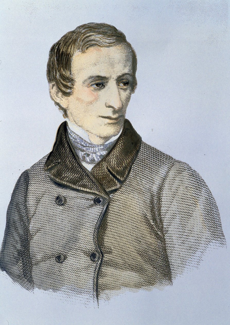Portræt af Giacomo Leopardi (1798 - 1837) af Unknown artist