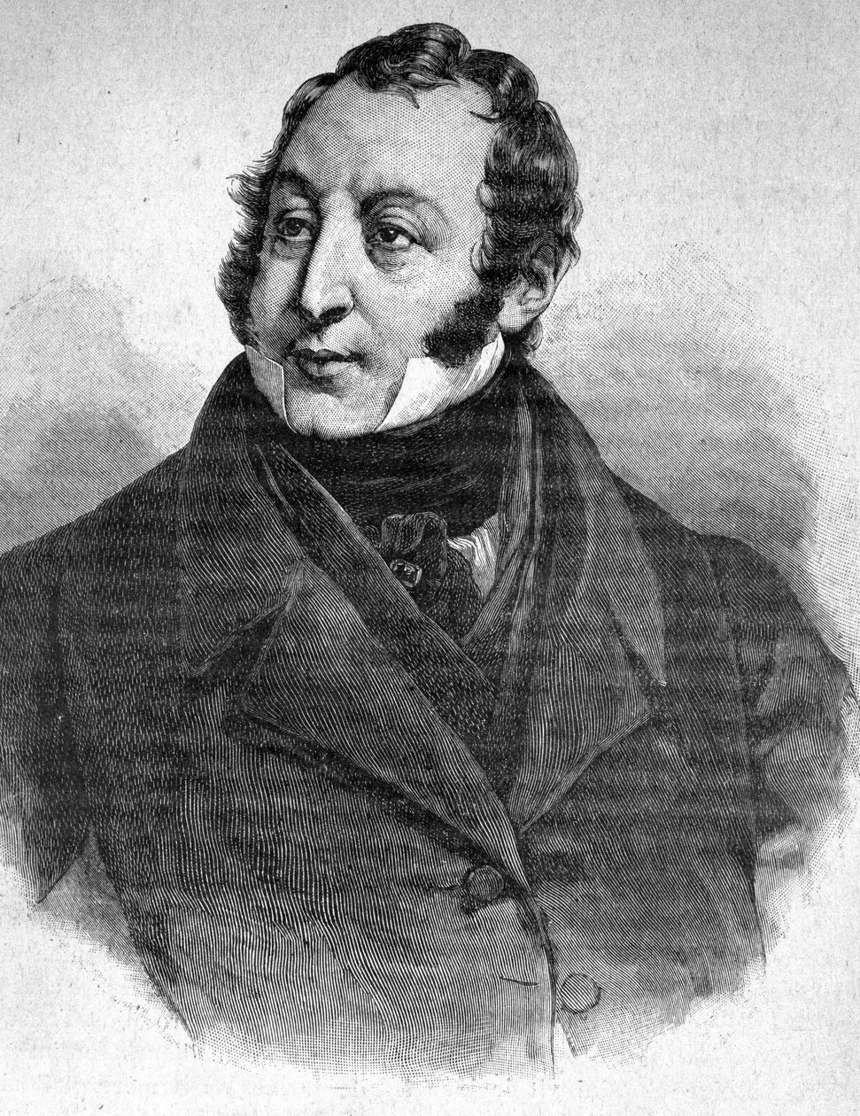 Portræt af Gioacchino Rossini (1792-1868) - i "" The Contemporains"", n.d. slutningen af det 19. århundrede. af Unknown artist