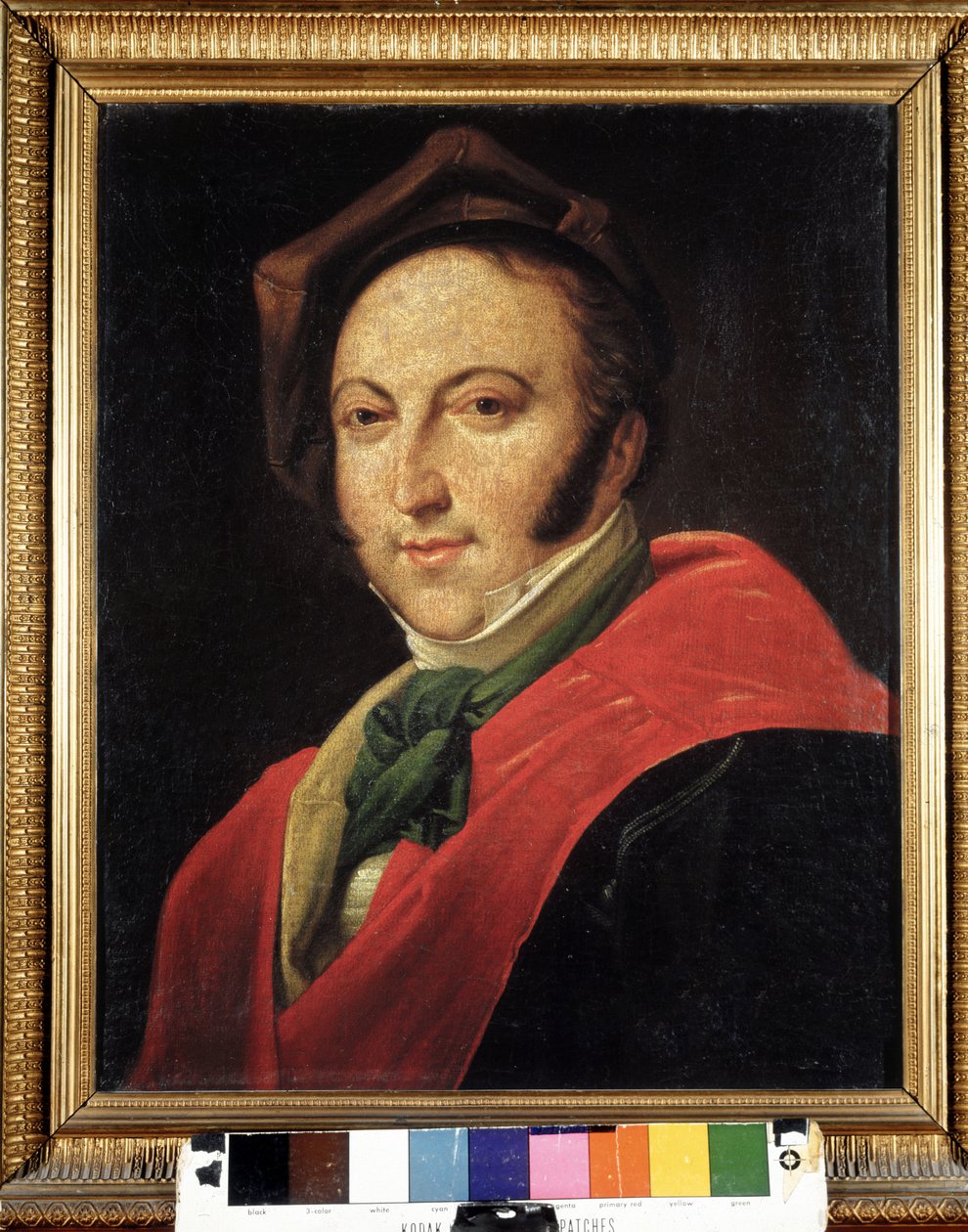 Portræt af Gioacchino Rossini (1792-1868) med hat. Anonymt maleri. Bibliografisk Museum. Bologna af Unknown artist