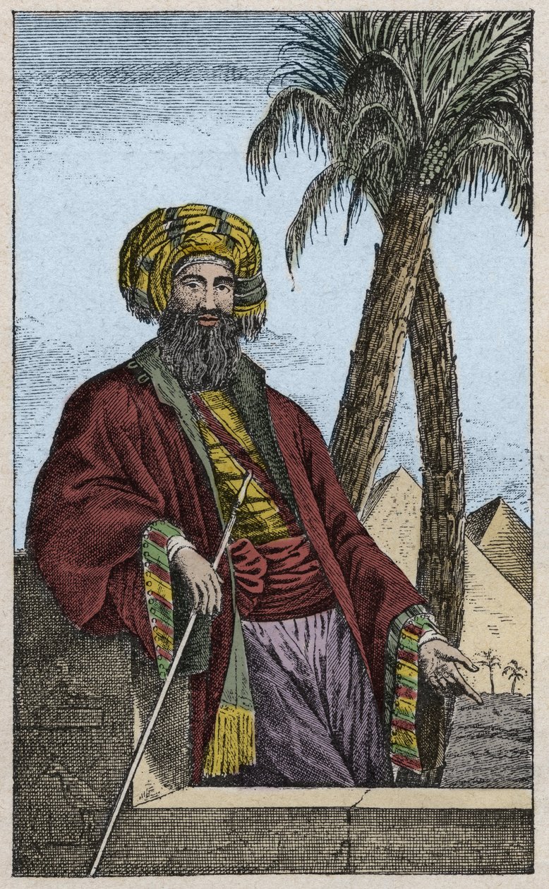 Portræt af Giovanni Battista (Gianbattista) Belzoni (1778-1823), italiensk opdagelsesrejsende og arkæolog, der gjorde vigtige arkæologiske opdagelser i Egypten - Portræt af Giovanni Battista Belzoni (1778-1823), italiensk opdagelsesrejsende og arkæolog, gr af Unknown artist