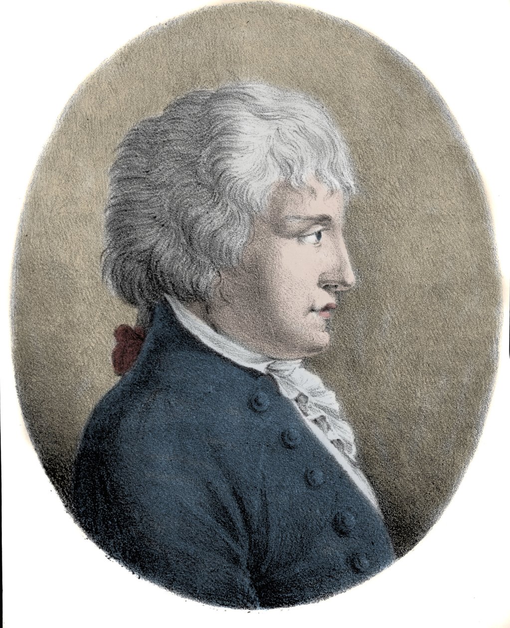 Portræt af Giovanni Battista Pergolesi (Jean Baptiste Pergolese, Jean-Baptiste) (1710 - 1736), italiensk komponist. Indgravering af det 19. århundrede. af Unknown artist