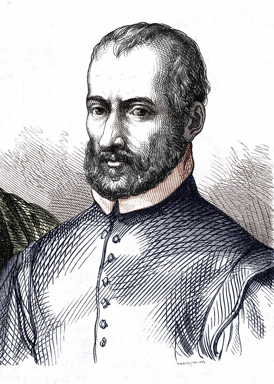 Portræt af Giovanni Pierluigi da Palestrina (1525 - 1594), italiensk komponist af Unknown artist