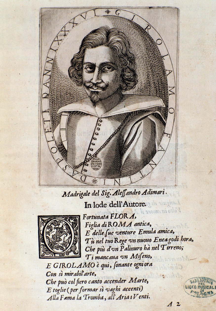 Portræt af Girolamo Fantini (gravering) af Unknown artist