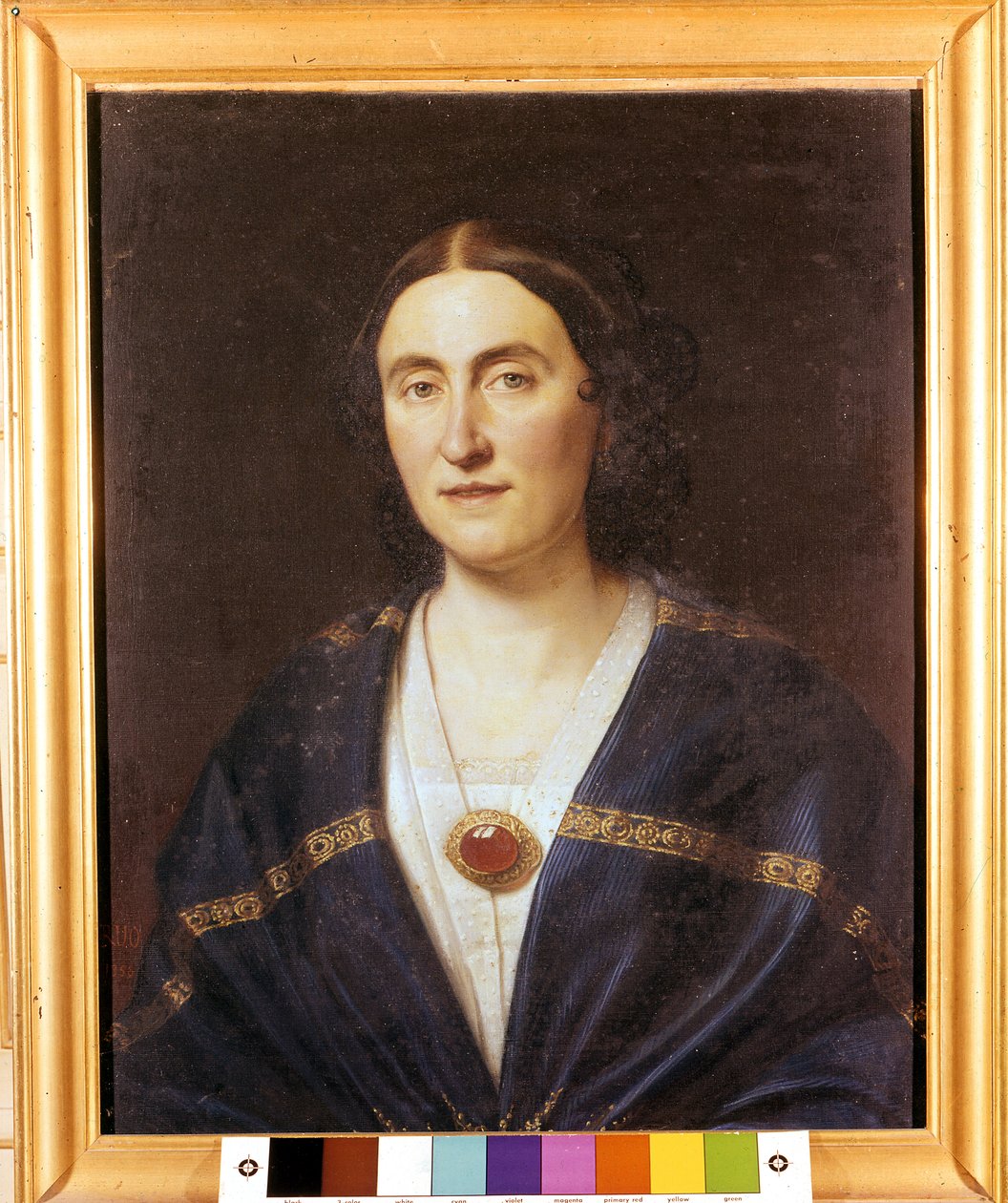 Portræt af Giuseppina Strepponi (1815-1897), sopran og hustru til Giuseppe Verdi ”” Anonymt maleri. Omkring 1850. Sant