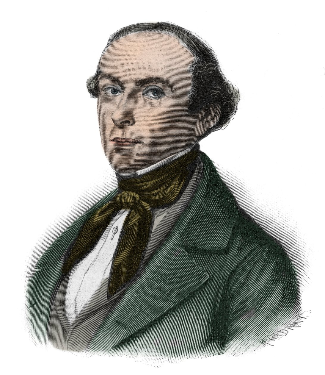 Portræt af Gottfried Ludolf Camphausen (1803-1890) preussisk politiker, Preussens premierminister - Gottfried Ludolf Camphausen (1803-1890) bankmand og Rhenan-politiker. af Unknown artist
