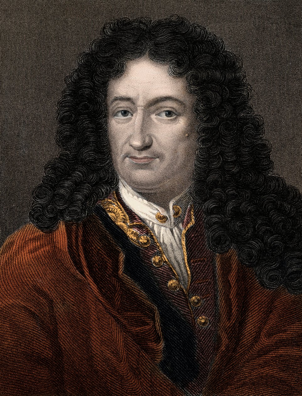 Portræt af Gottfried Wilhelm Leibniz (1646-1716) tysk filosof og matematiker - Wilhelm Leibniz (1646-1716) tysk filosof og matematiker af Unknown artist