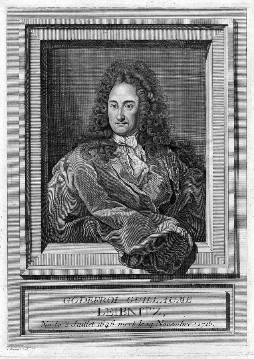 Portræt af Gottfried Wilhelm Leibniz (1646 - 1716) af Unknown artist