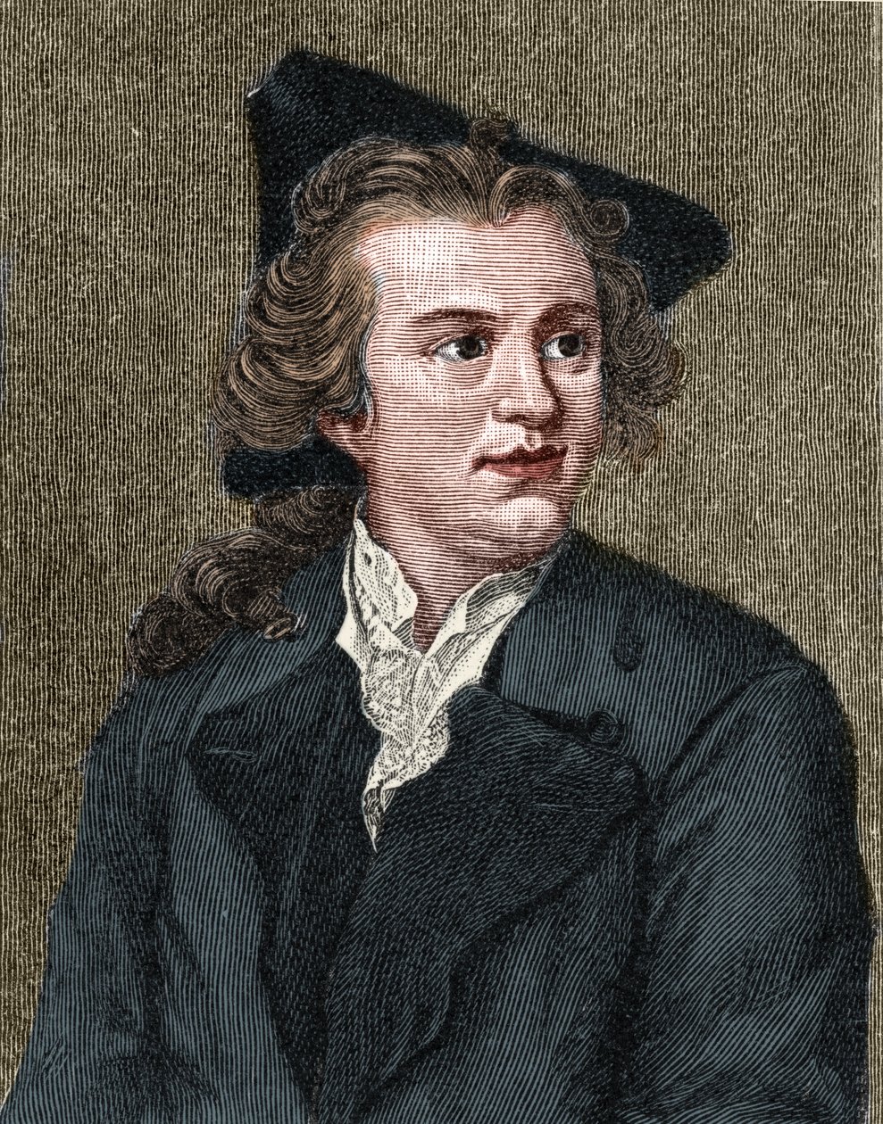 Portræt af Gotthold Ephraim Lessing (1729 - 1781) tysk forfatter og dramatiker. af Unknown artist