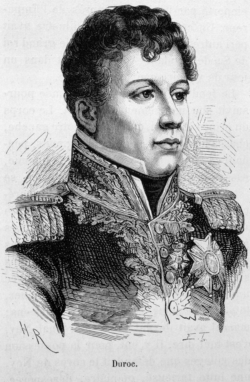 Portræt af Géraud Christophe Michel Duroc (1772 - 1813). Indgravering af slutningen af det 19. århundrede i "Histoire de France"" af H. Martin. af Unknown artist