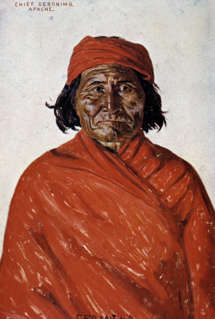 Portræt af Géronimo, Apache Chef af Unknown artist