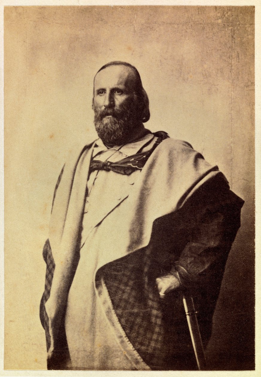 Portræt af Guiseppe Garibaldi (1807-1882), Privat samling af Unknown artist