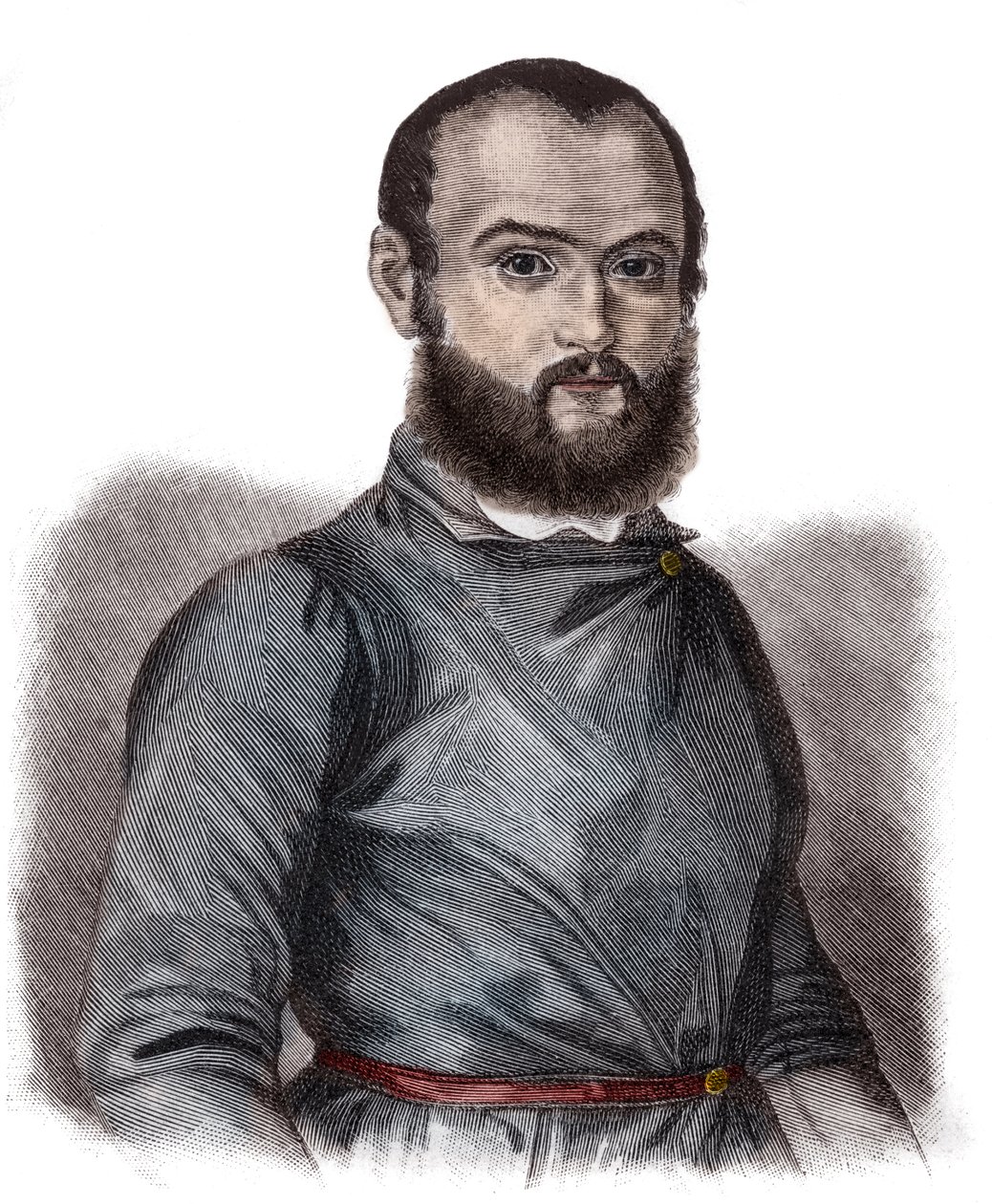 Portræt af Gustav von Struve (1805-1870) tysk politiker, advokat og publicist - Gustav von Struve (1805-1870) tysk advokat, journalist og politiker af Unknown artist