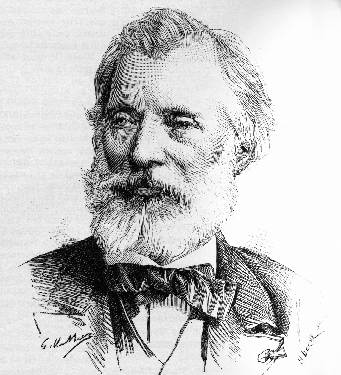 Portræt af Gustave Bertinot (1822-1888) historiegraver og medlem af instituttet. af Unknown artist
