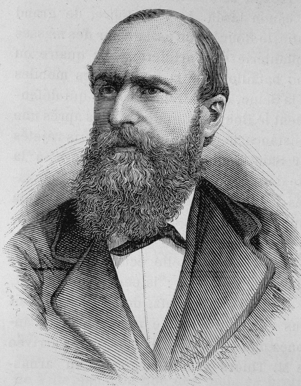 Portræt af Gustave Flourens (1838 - 1871). Indgravering af slutningen af det 19. århundrede i "Histoire de France"" af H. Martin. af Unknown artist