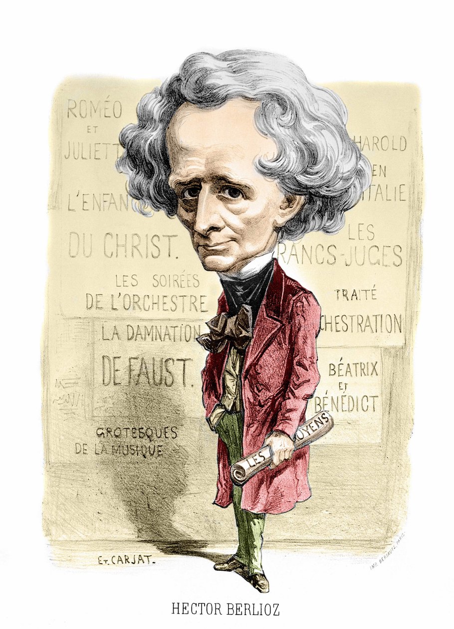 Portræt af Hector Berlioz af Carjat. sd. slutningen af det 19. århundrede. af Unknown artist