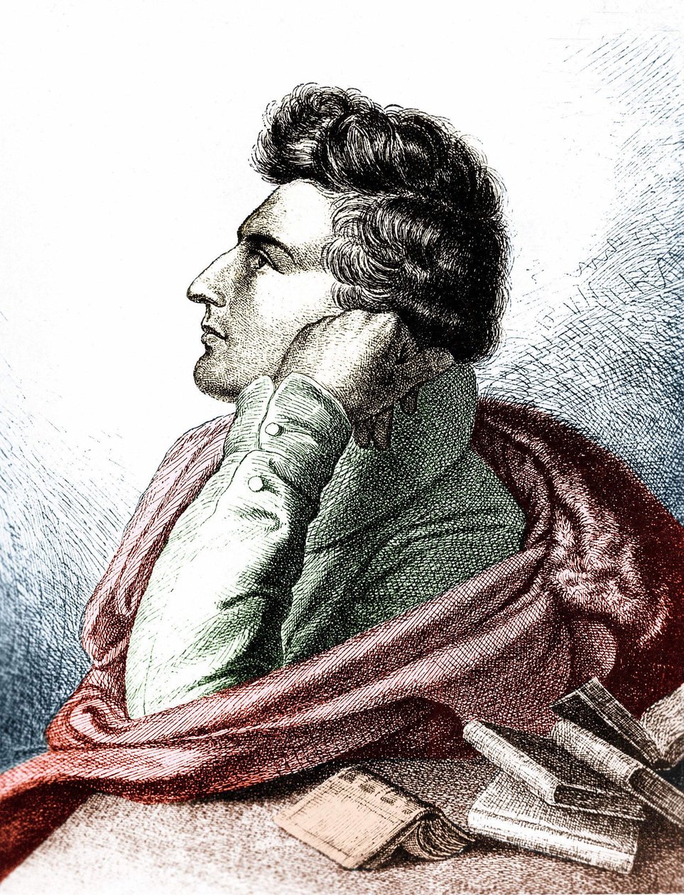 Portræt af Heinrich Heine (1797 - 1856), tysk lyrisk digter og publicist af Unknown artist