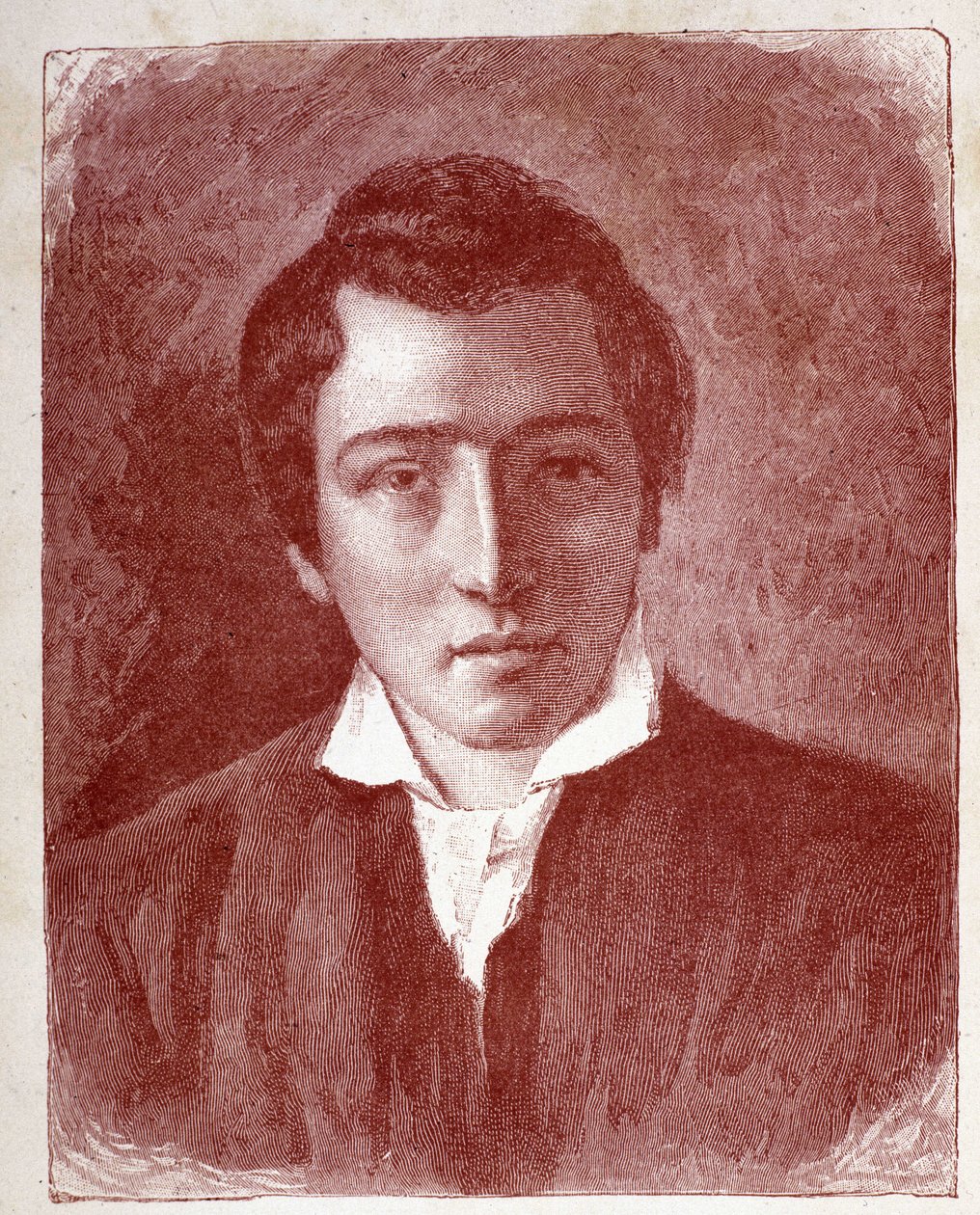 Portræt af Heinrich Heine, tysk forfatter - gravering af Unknown artist