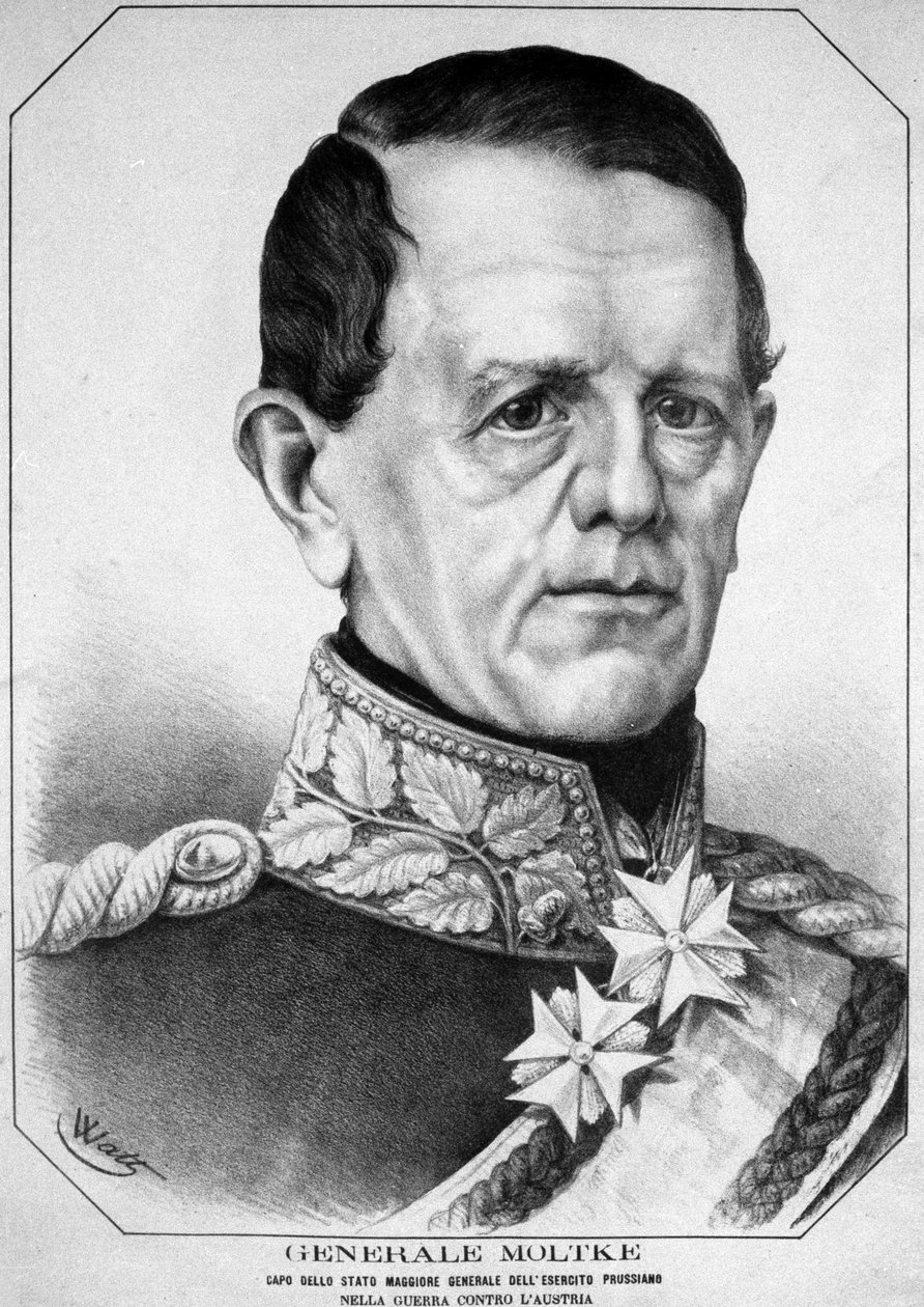 Portræt af Helmuth Karl Bernhard, greve von Moltke af Unknown artist