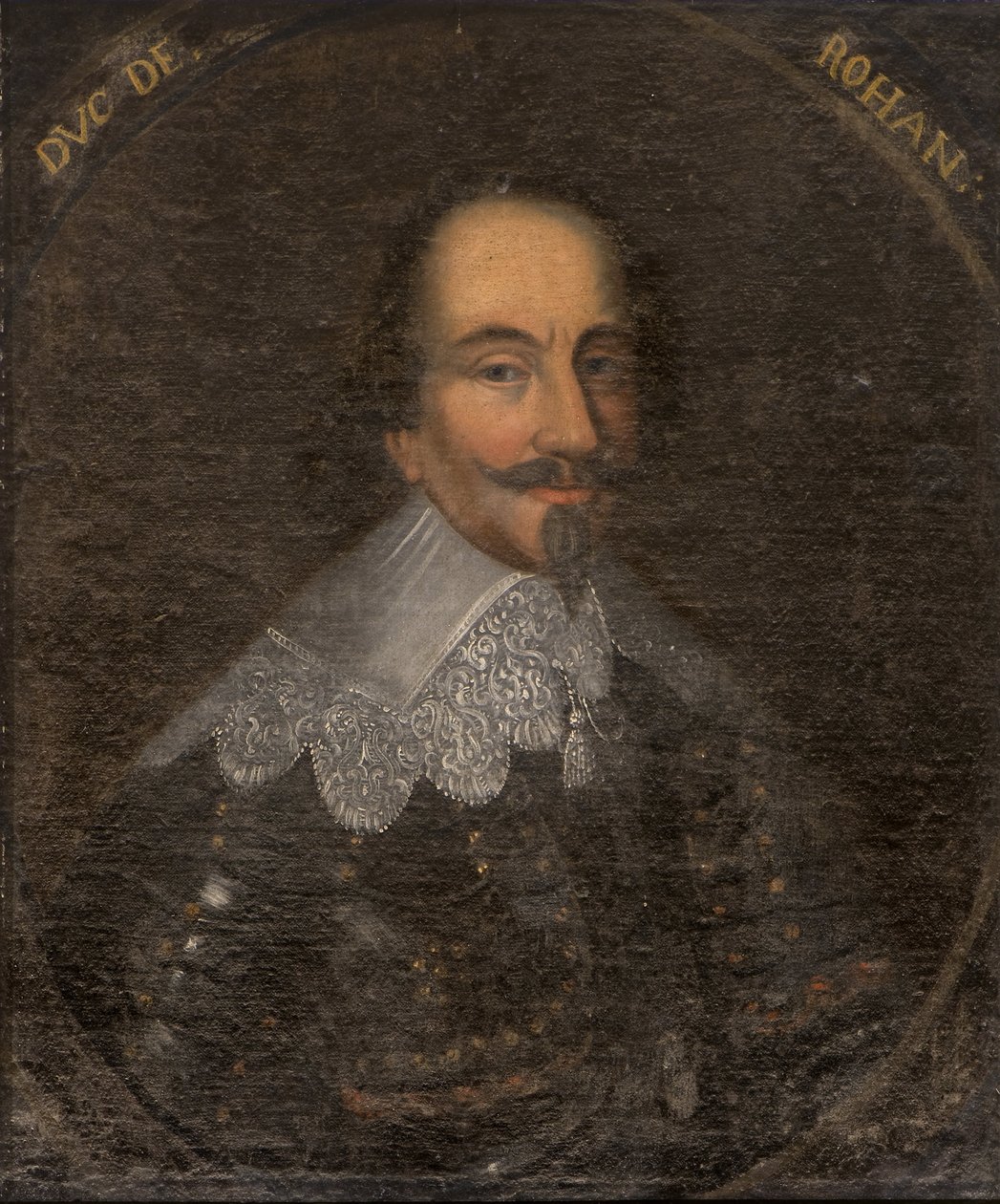 Portræt af Henri II de Rohan (1579-1638), hertug af Rohan og prins af Leon, anonym. Olie på lærred. Mål: 65x55 cm. Nationalmuseum Stockholm af Unknown artist