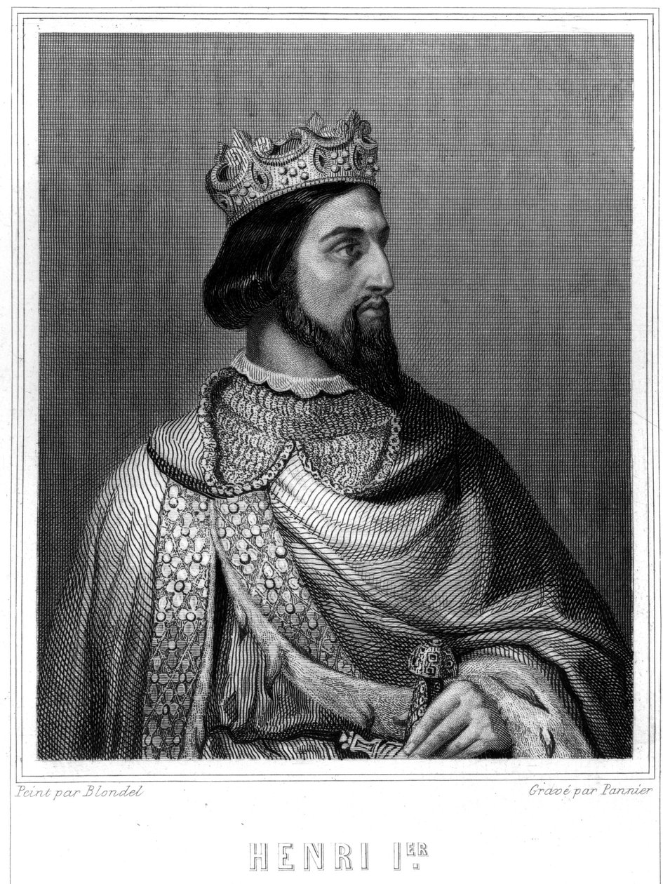 Portræt af Henri I (ca. 1008 - 1060), konge af Frankrig - i "" Histoire des Français"" af Lavallée, stik, sd. af Unknown artist