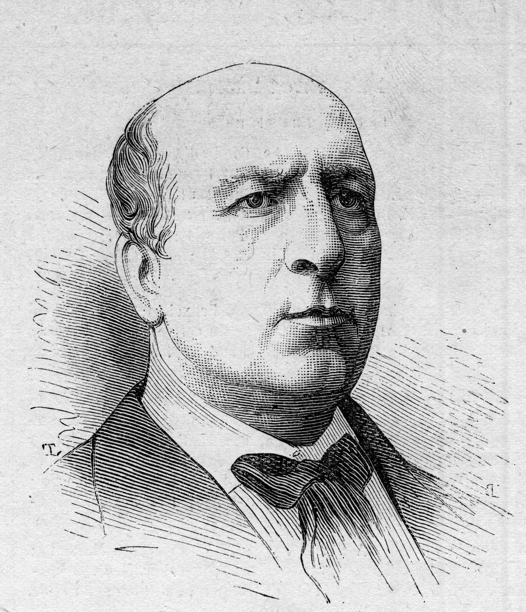 Portræt af Henri Maubant (1821-1908), fransk komiker, medlem af Comedie Francaise. Indgravering i "" Le Monde Illustré"" n¡1168 af 16. august 1879. af Unknown artist