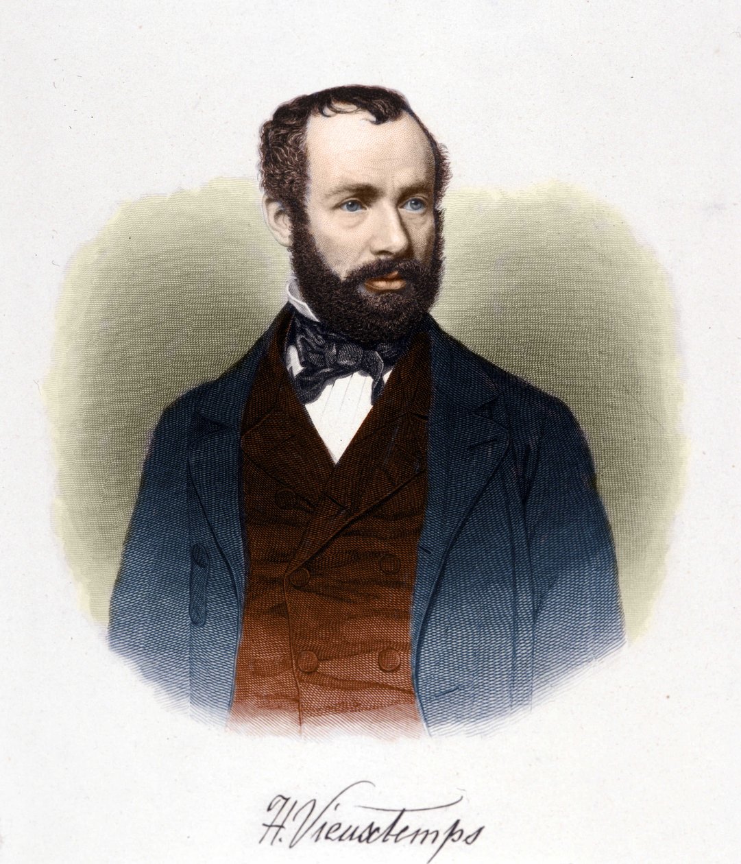 Portræt af Henri Vieuxtemps (1820-1881), belgisk dirigent og komponist. af Unknown artist
