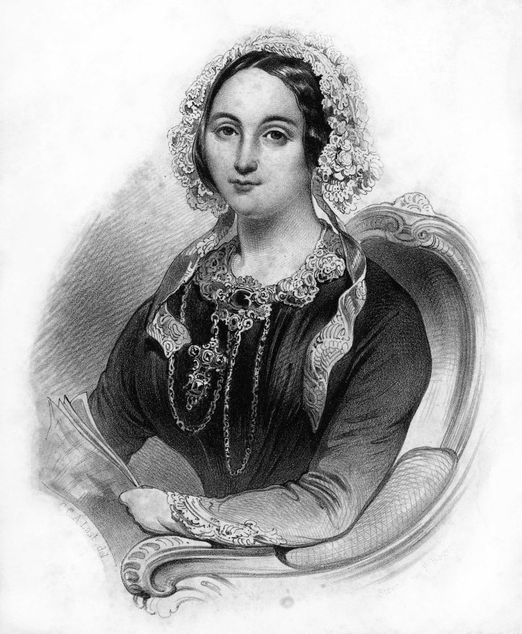 Portræt af Henriette Sontag (1806-1854), tysk sangerinde. af Unknown artist