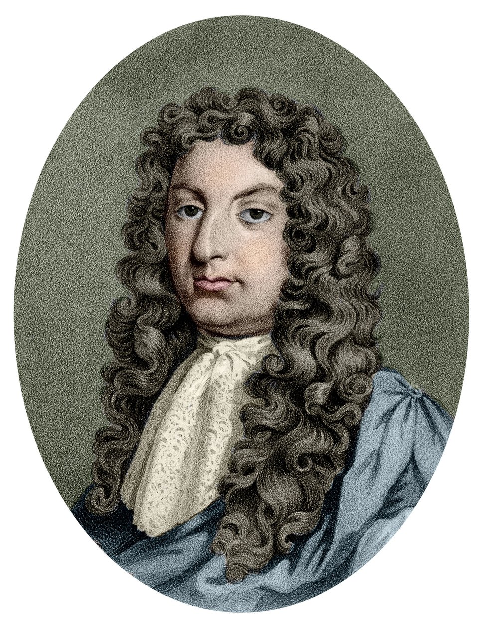 Portræt af Henry Purcell (1659 - 1695), britisk komponist. af Unknown artist
