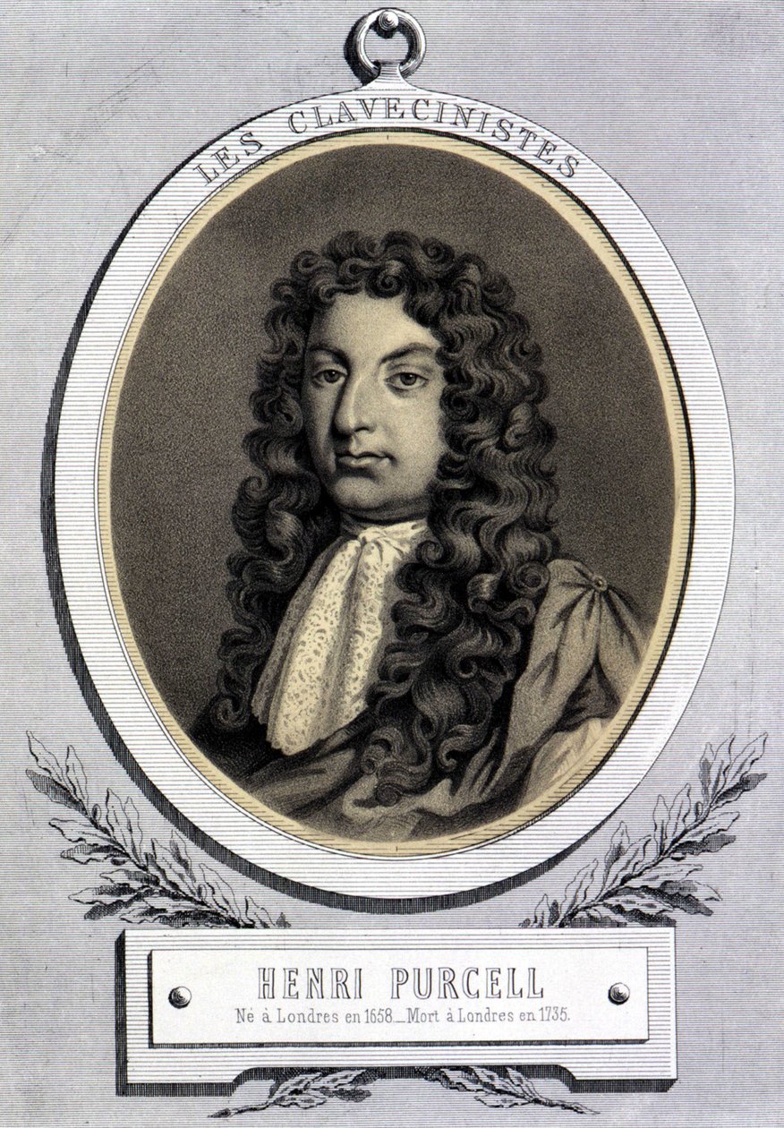 Portræt af Henry Purcell (1659 - 1695), britisk komponist. af Unknown artist