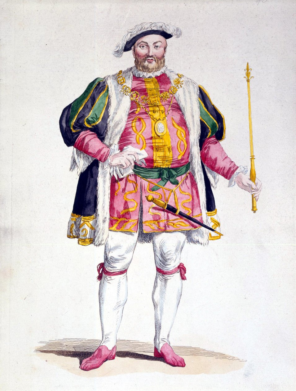 Portræt af Henrik VIII (1491 - 1547) af England. af Unknown artist