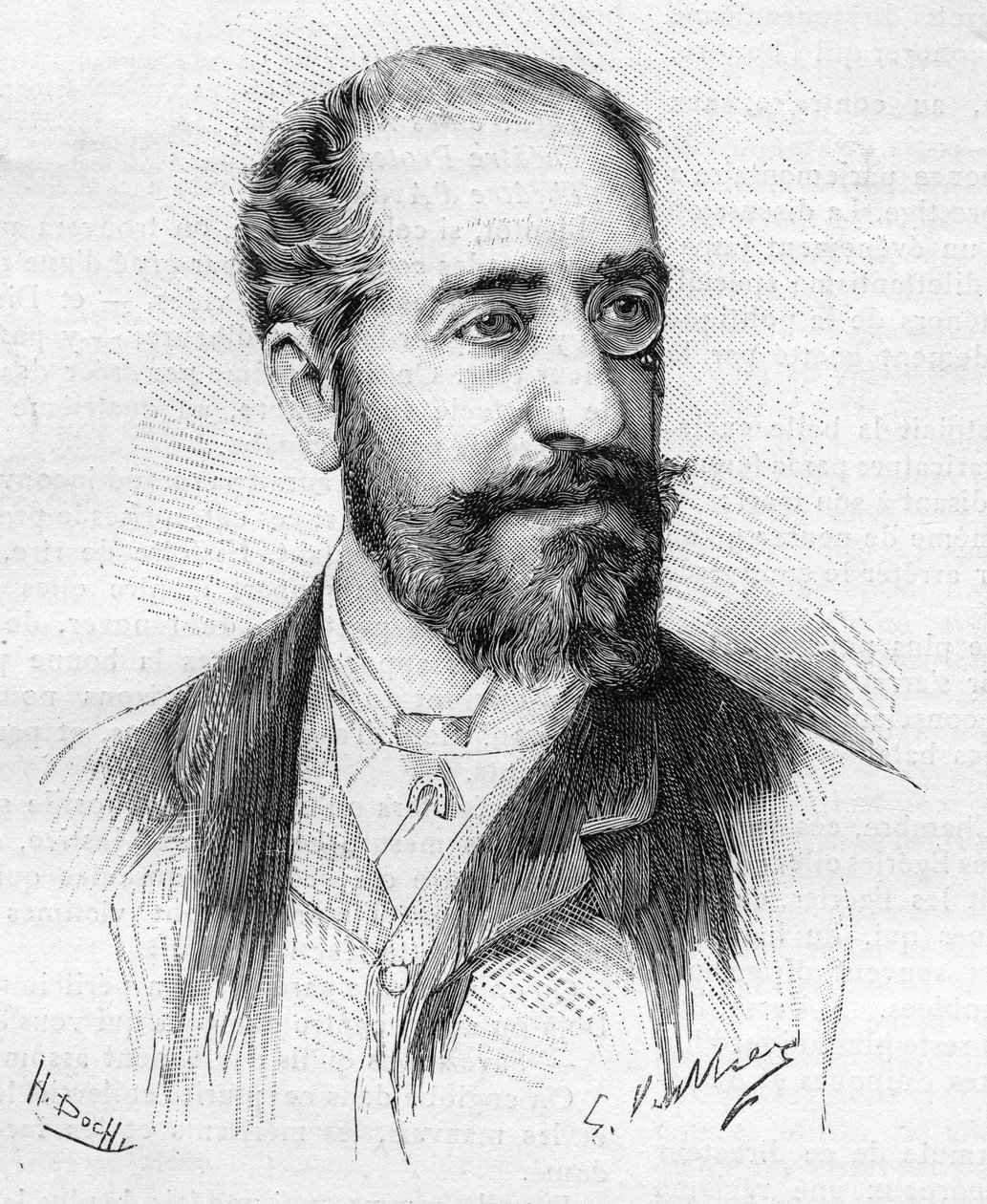 Portræt af Henry de Pene (død 1888), chefredaktør for "Gaulois", en politisk og social avis fra det rige franske samfund i slutningen af det 19. århundrede. af Unknown artist