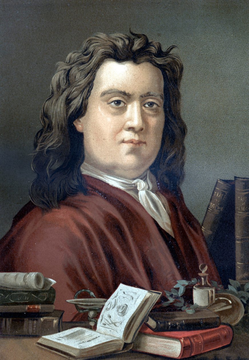 Portræt af Hermann Boerhaave (1668 - 1738), hollandsk læge og kemiker, efter "Science and its Men" af Louis Figuier. Barcelona 1881 af Unknown artist