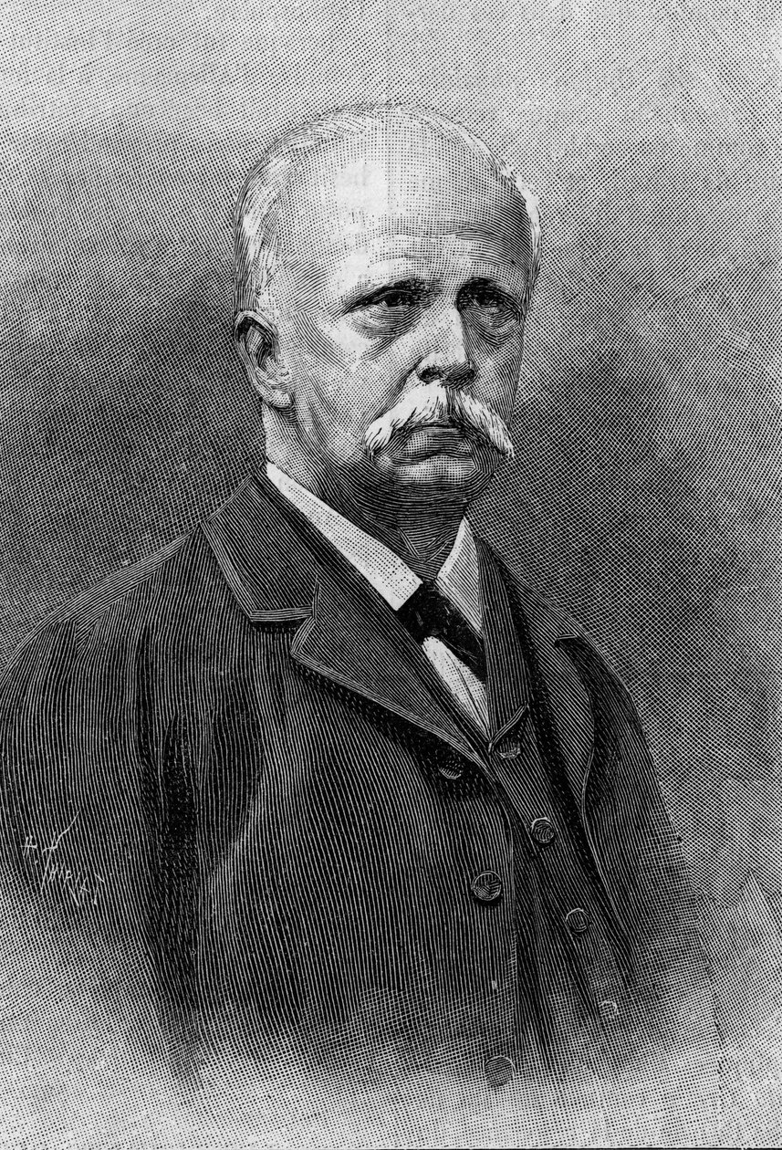 Portræt af Hermann Louis Ferdinand von Helmholtz (1821 - 1894), tysk fysiker og fysiolog. Gravering i "" Nature: gennemgang af videnskaberne og deres anvendelser til kunst og industri "" af 22. september 1894. af Unknown artist