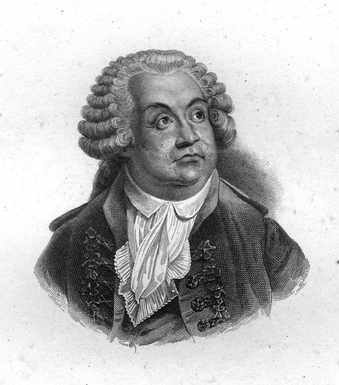 Portræt af Honore Gabriel (Honore-Gabriel) Riqueti, greve af Mirabeau (1749-1791), gravering af det 19. århundrede af Unknown artist
