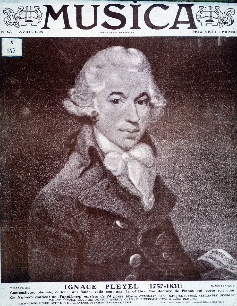 Portræt af Ignace Pleyel, østrigsk komponist, pianist og forlægger (1757 - 1831). af Unknown artist