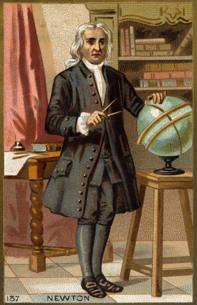 Portræt af Isaac Newton (1642-1727), engelsk matematiker, fysiker og astronom. af Unknown artist