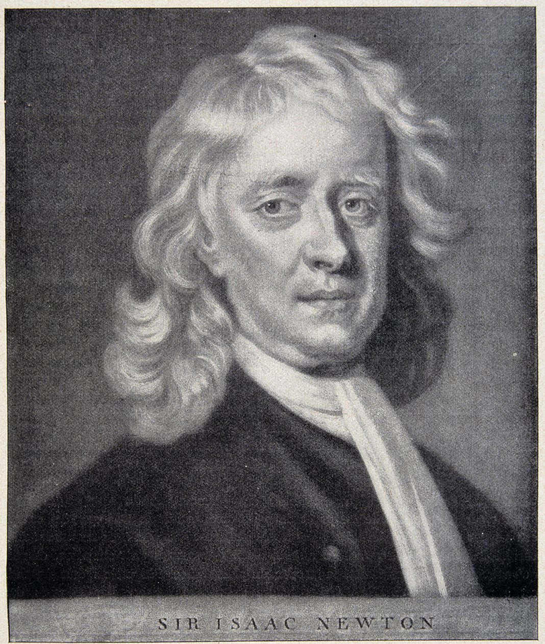 Portræt af Isaac Newton tæt på originalen bevaret på Berlin Observatory. af Unknown artist
