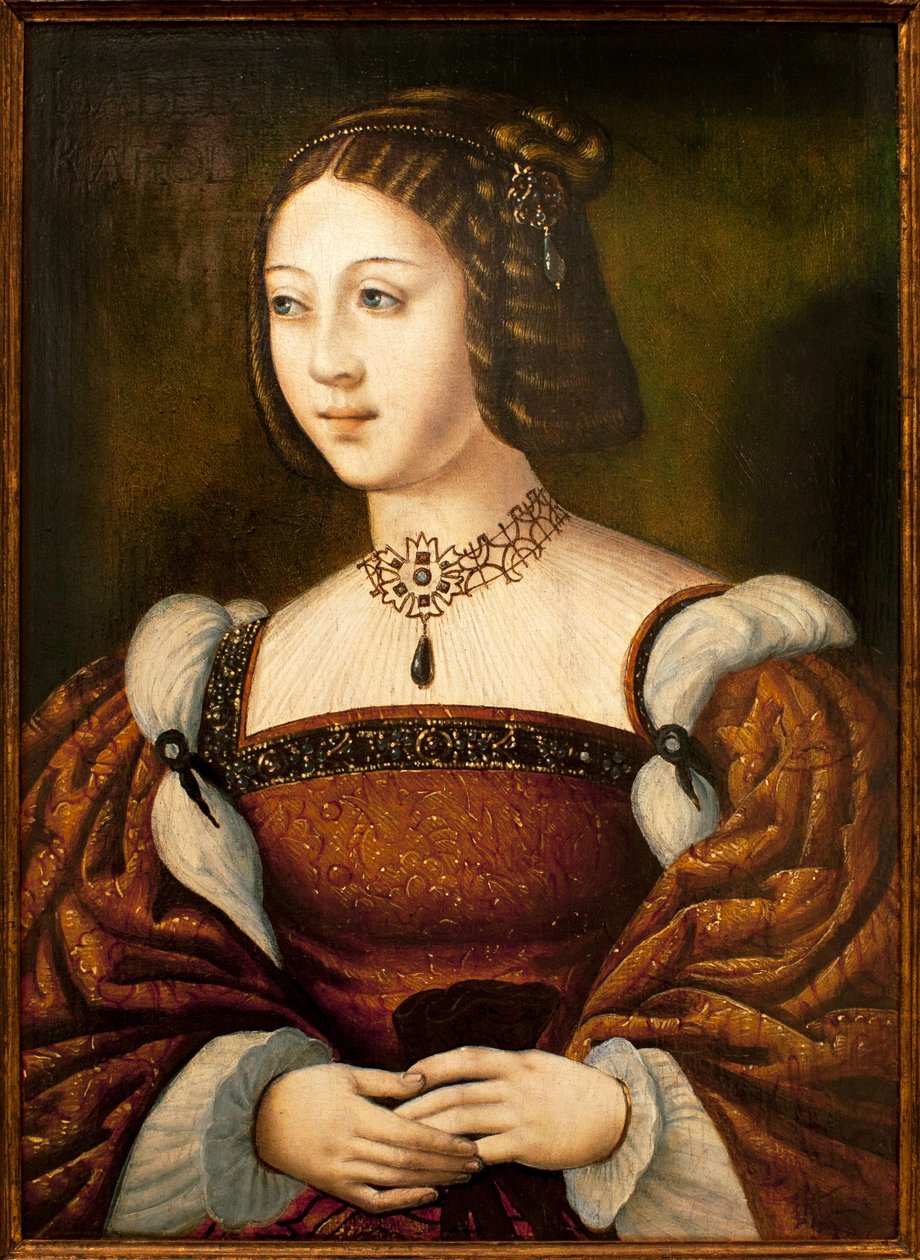 Portræt af Isabella af Portugal (1503-1539) - Maleri af en anonym mester sd ca. 1526, olie på træ 40 x 29 cm, midten af 1500-tallet (Portræt af Isabel de Portugal, af en ukendt mester, olie på panel, midten fra det 16. århundrede) - Museum of An af Unknown artist