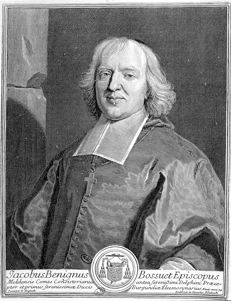 Portræt af Jacques-Benigne (Jacques Benigne) Bossuet (1627 - 1704). af Unknown artist