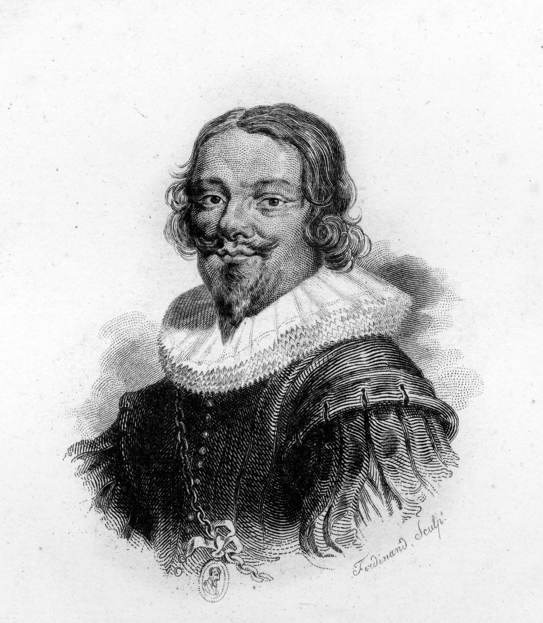 Portræt af Jacques Callot (1592 - 1635), fransk gravør og tegneserietegner, gravering af det 19. århundrede af Unknown artist