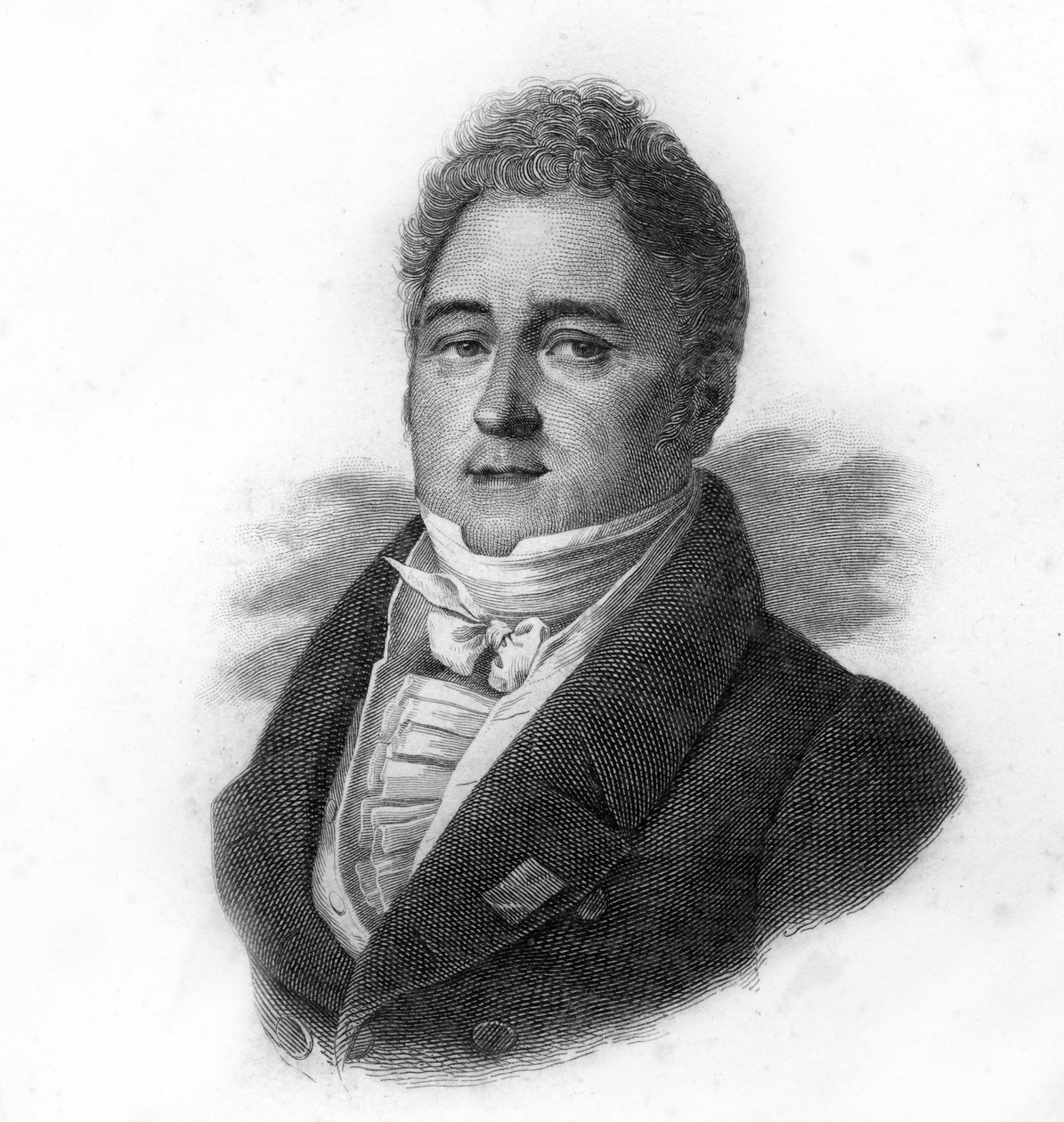 Portræt af Jacques Laffitte (1767-1844), fransk bankmand og politiker, gravering af det 19. århundrede af Unknown artist