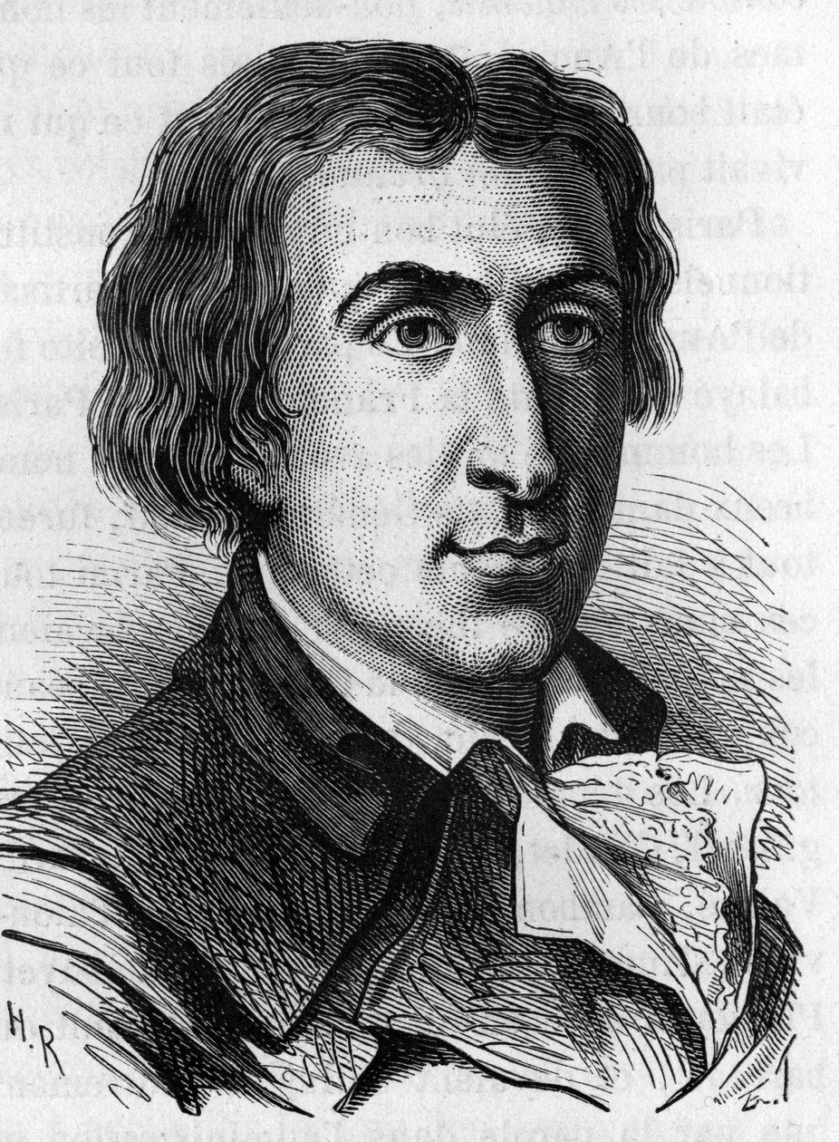 Portræt af Jacques Pierre Brissot de Warville, fransk journalist og politiker (1754 - 1793). Han grundlagde Societe des Amis des Blacks, en tilhænger af afskaffelsen af slaveri Gravering af det 19. århundrede. af Unknown artist